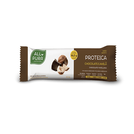 Barra Proteica Chocolate e Avelã