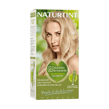 Gel Coloração Permanente Louro Platina 10N, vegan