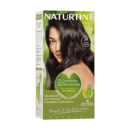 Gel Coloração Permanente Castanho Escuro 3N, vegan