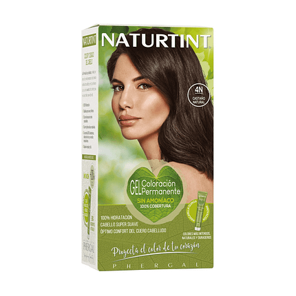 Gel Coloração Permanente Castanho 4N, vegan