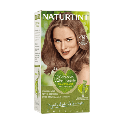 Gel Coloração Permanente Louro Escuro Dourado 6G, vegan