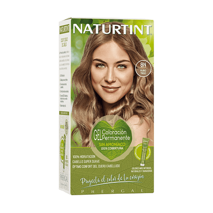 Gel Coloração Permanente Louro Claro 8N, vegan