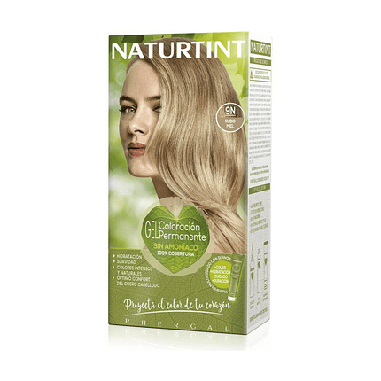 Gel Coloração Permanente Louro Mel 9N, vegan