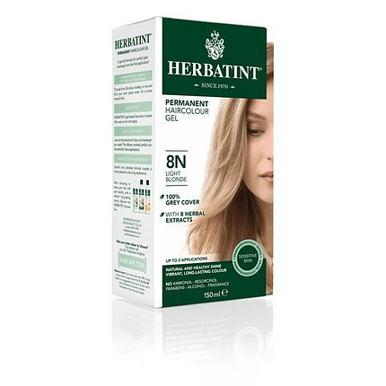 Gel Colorante Permanente Louro Claro 8N, vegan