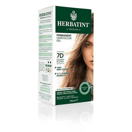 Gel Colorante Permanente Louro Dourado 7D, vegan