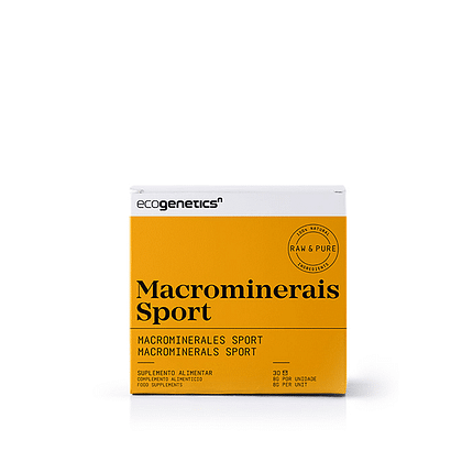 Macrominerais Sport, suplemento alimentar sem glúten