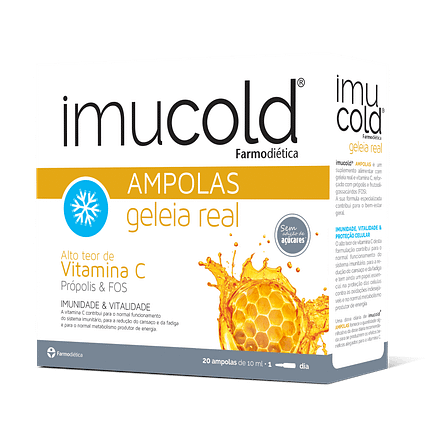 Imucold Ampolas Geleia Real, suplemento alimentar