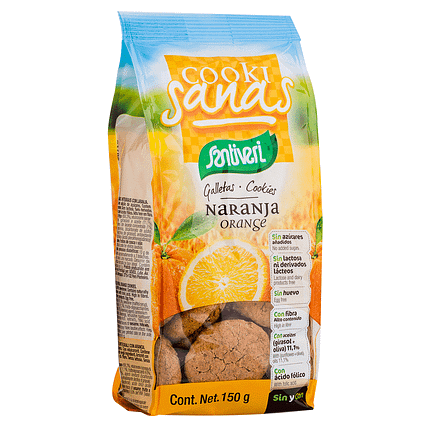 Bolachas de Laranja Cooki Sanas, sem açúcar