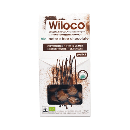 Chocolates Frutos do Mar com Praliné Bio, sem glúten, sem lactose, vegan, vegetariano
