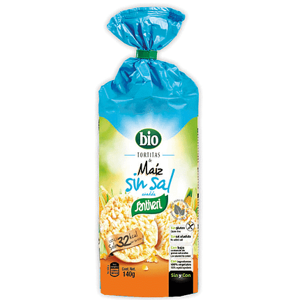 Galletes de Milho Bio Sem Sal, sem glúten