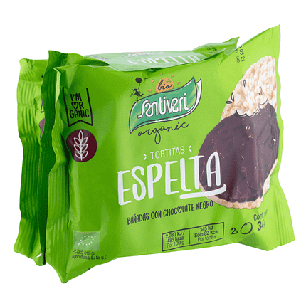 Galletes Espelta Cobertas com Chocolate Preto