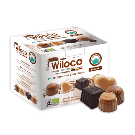 Sortido de Chocolates Pralinés Bio, sem glúten, sem lactose, vegan, vegetariano