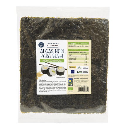 Alga Nori Sushi (Porphyra Umbilicalis), biológica