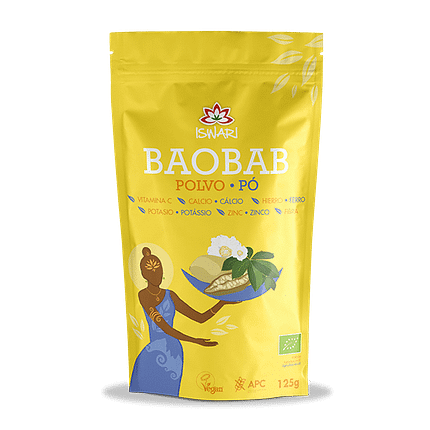 Baobab em Pó Biológico, sem glúten, vegan