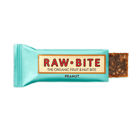 Barra de Amendoim RawBite, biológica, sem açúcar, vegan