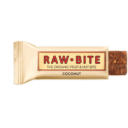 Barra de Coco RawBite, biológico, sem glúten, vegan
