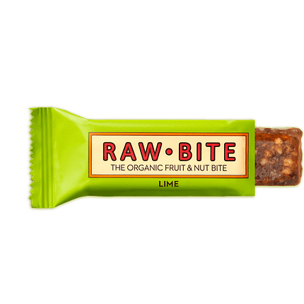Barra de Lima RawBite, biológico, sem açúcar, vegan