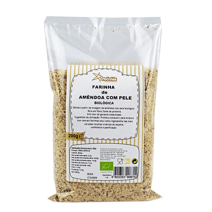 Farinha de Amêndoa com Pele, produto biológico