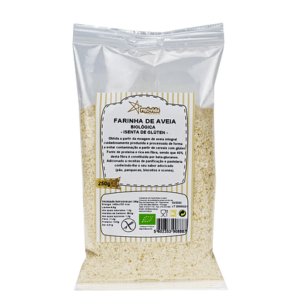 Farinha de Aveia sem Glúten, produto biológico