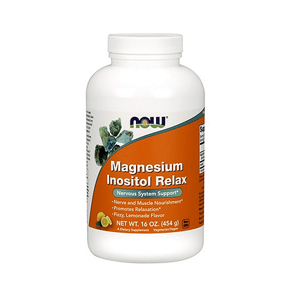 Magnesium Inositol Relax, suplemento alimentar sem glúten, sem soja, vegan e vegetariano