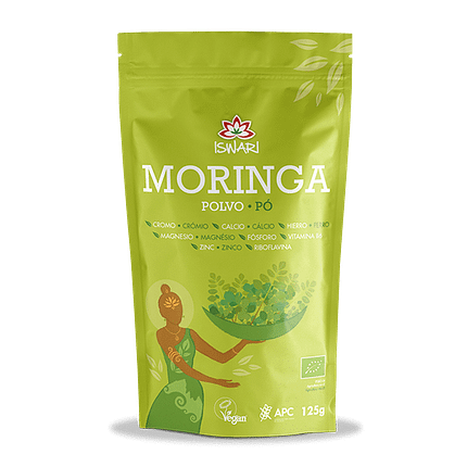 Moringa em Pó Bio, sem glúten, vegan