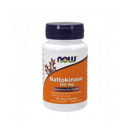 Nattokinase, suplemento alimentar sem açúcar, sem glúten, sem sal, vegan, vegetariano