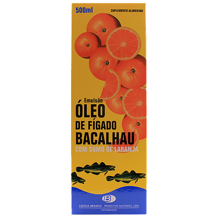 Óleo de Fígado de Bacalhau + Vitamina C, suplemento alimentar
