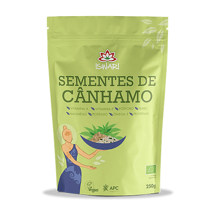 Sementes de Cânhamo Descascadas, biológicas, sem glúten, vegan