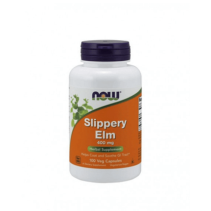 Slippery Elm 400mg, suplemento alimentar sem glúten, sem soja, vegan, vegetariano
