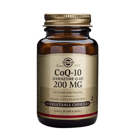 CoQ-10 200 mg, suplemento alimentar vegan