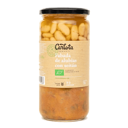 Estufado de Feijão Branco com Seitan Bio, vegan