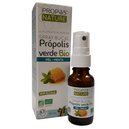 Própolis Verde Bio Mel - Menta, biológico, sem álcool, sem glúten
