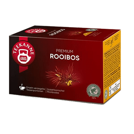 Chá Rooibos, sem glúten, sem lactose, vegan