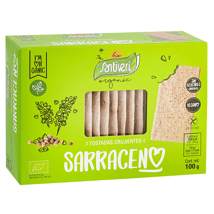 Tostas com Trigo Sarraceno Bio, sem glúten, vegan