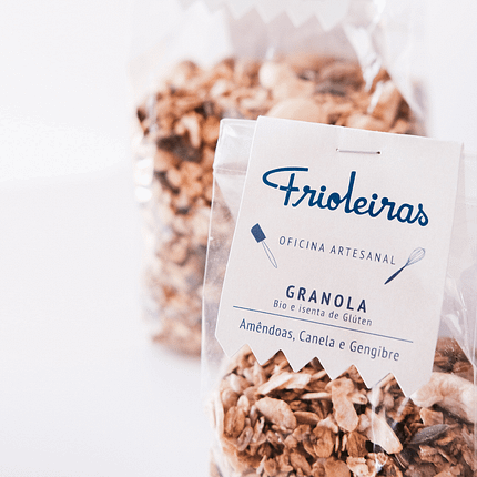 Granola de Amêndoas, Canela e Gengibre, biológica, sem glúten