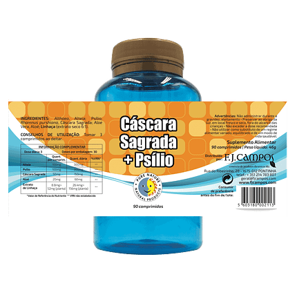 Cáscara Sagrada + Psílio, suplemento alimentar