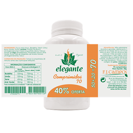 Elegante Comprimidos, suplemento alimentar