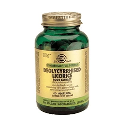 Extrato da Raiz de Alcaçuz Desglicirrizado, suplemento alimentar vegan