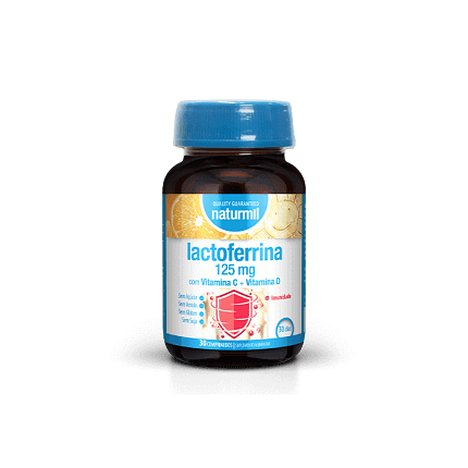 Lactoferrina 125 mg Suplemento Alimentar Naturmil Sistema Imunitário