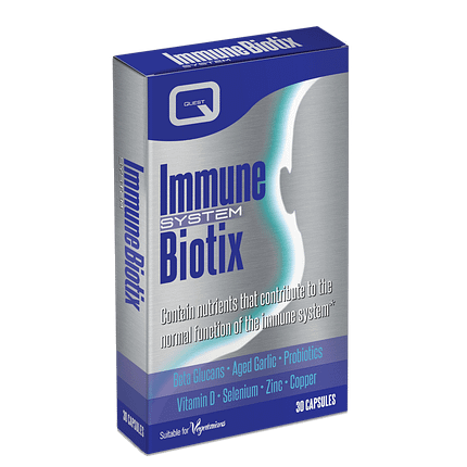 Immune System Biotix, suplemento alimentar sem glúten, sem lactose, sem sal, vegetariano