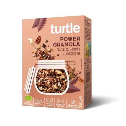 Power Granola Frutos Secos & Sementes de Chocolate Alimentação Turtle