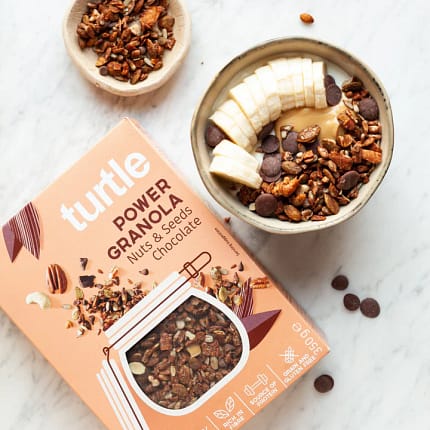 Power Granola Frutos Secos & Sementes de Chocolate Alimentação Turtle
