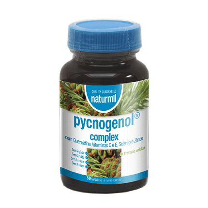Pycnogenol, suplemento alimentar sem açúcar, sem glúten, sem lactose, sem soja