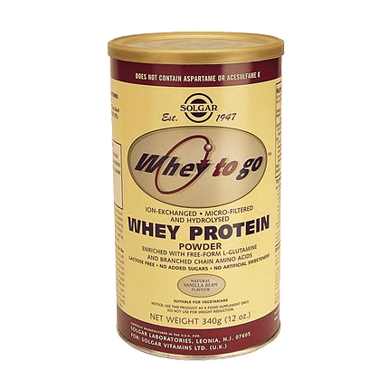 Whey to Go Proteína em Pó Baunilha, sem açúcar, sem lactose, vegetariano