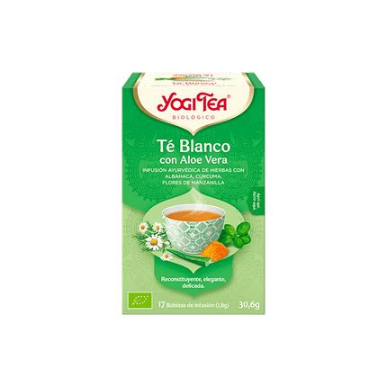 Chá Branco Aloé Vera, biológica, sem glúten, vegan
