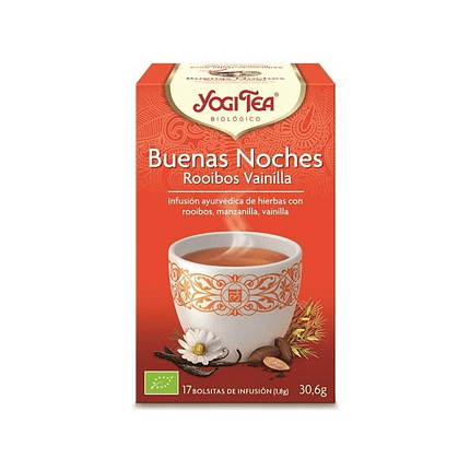 Infusão Boas Noites Rooibos Baunilha, biológica, sem glúten, vegan