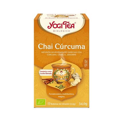 Infusão Chai Curcuma, biológica, sem glúten, vegan