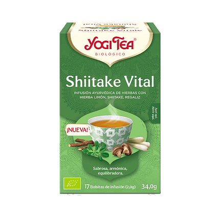 Infusão Shiitake Vital, biológica, sem glúten, vegan