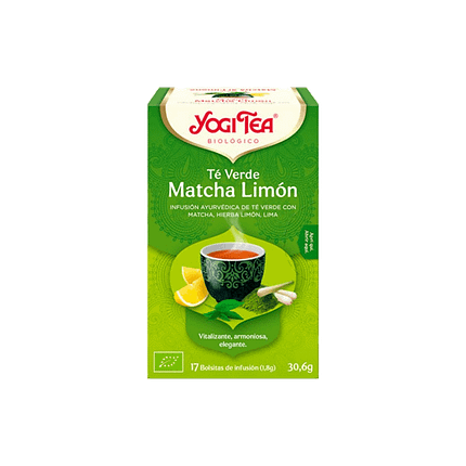 Chá Verde Matcha Limão, biológico, sem glúten, vegan