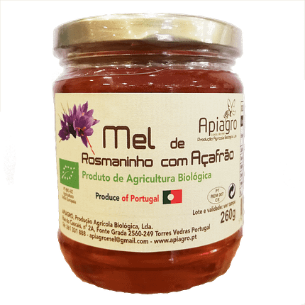 Mel de Rosmaninho com Açafrão, biológico
